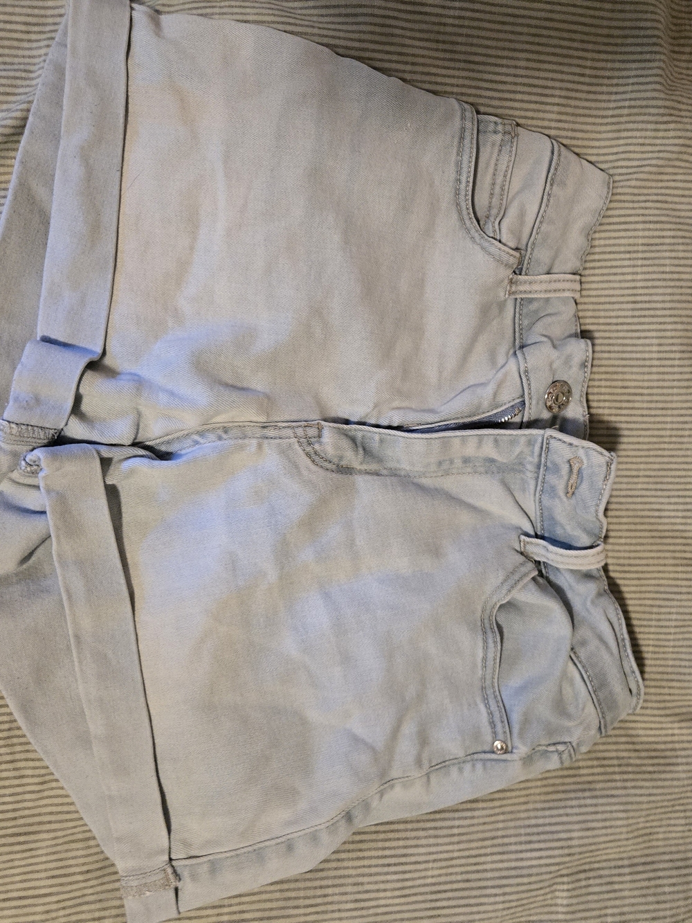 Urban Planet Light Wash Denim Jean Shorts - Light Blue